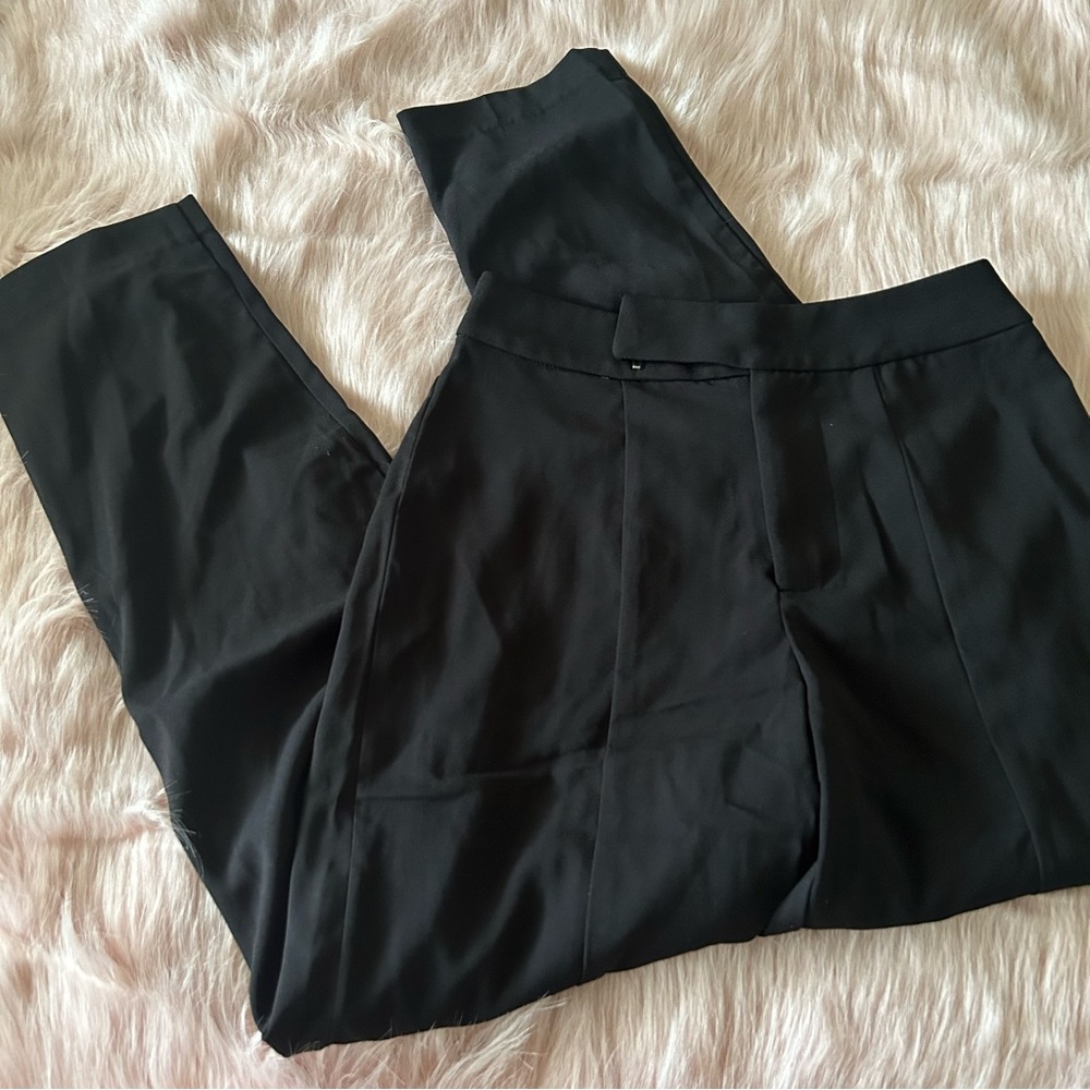Lulu’s Endearing Romance Black Slim Leg Trouser Pants - Picture 4 of 7